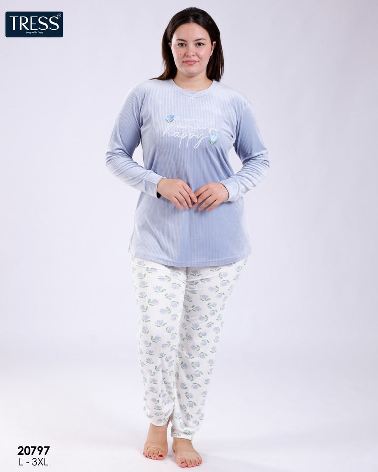 Pyjama Femme en Velours TRESS® - Confiance et Bien-être en Édition Limitée
