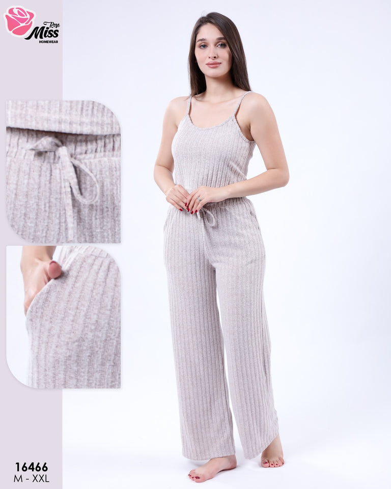🌸 Pyjama Femme 3 Pièces Tricoté – Style Élégant et Cocooning 🌙