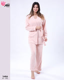 🌸 Pyjama Femme 3 Pièces Tricoté – Style Élégant et Cocooning 🌙