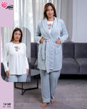 Pyjama Femme 3 Pièces – Ultra Doux, Chaud & Confort Absolu ❄️✨