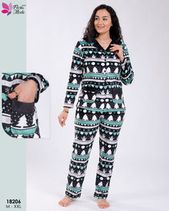 Pyjama Femme en Tissu Polaire – Douceur & Chaleur Totale