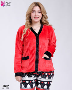 Pyjama Doux Femme Flora  - Confort Polaire et Élégance