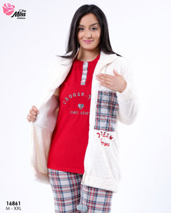 Pyjama Femme 3 Pièces – Style Hiver Confort & Élégance