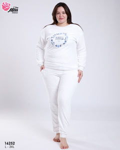 : Pyjama Femme Hiver « Happy Winter » - Confort Polaire Garanti