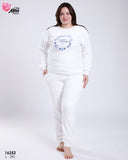 : Pyjama Femme Hiver « Happy Winter » - Confort Polaire Garanti