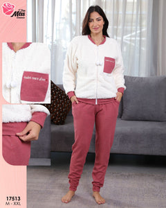 🧸 Pyjama Femme en Tissu Polaire – Ultra Doux & Confort Hiver