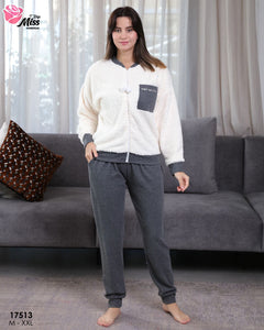 🧸 Pyjama Femme en Tissu Polaire – Ultra Doux & Confort Hiver