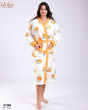 🍊 Peignoir Femme Polaire – Modèle Oranges Edition Orange