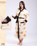 🍊 Peignoir Femme Polaire – Ultra Doux & Super Chaleureux (Modèle Oranges)