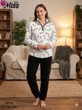 Pyjama Femme Miss  - Douceur Polaire et Élégance Confortable