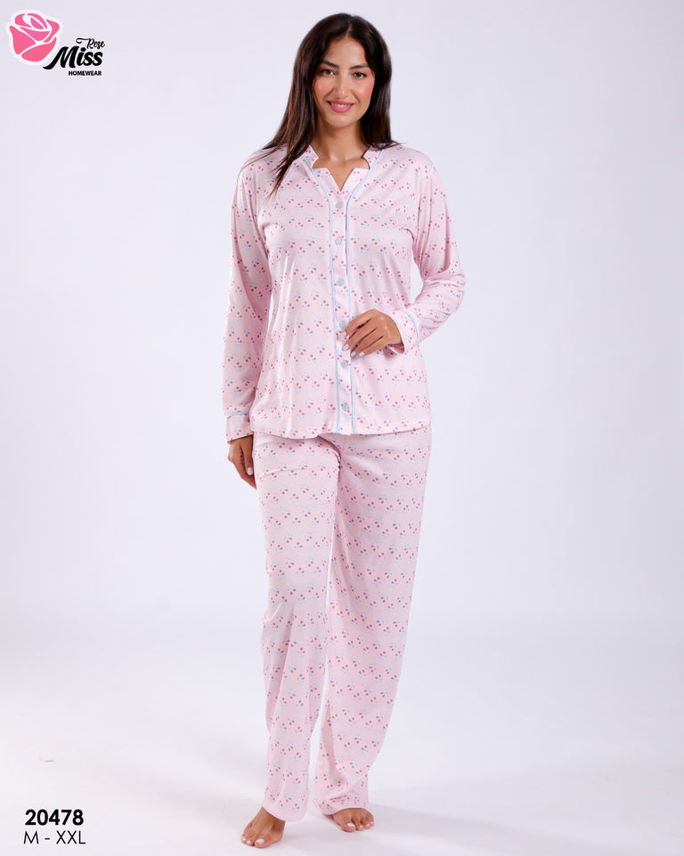 Pyjama Femme Rose Floral – Élégance & Confort au Quotidien