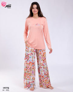 🌸 Pyjama Femme en Viscose – Pantalon Long 🌸