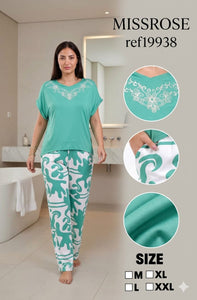 Pyjama Femme Élégant Vert – Confort & Style au Quotidien 💚
