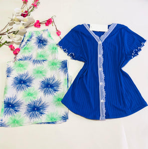 Pyjama Femme Demi-Manches – Confort et Douceur