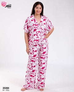 🌸 Pyjama en rayon – Rose Miss HOMEWEAR