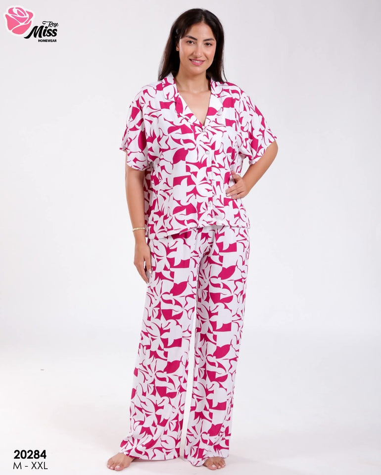 🌸 Pyjama en rayon – Rose Miss HOMEWEAR