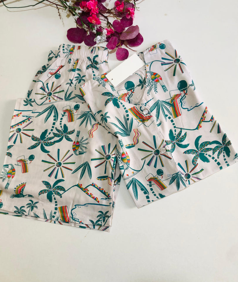 🌿 Pyjama Femme en Rallon Vert d’Eau – Fraîcheur & Élégance 🌿
