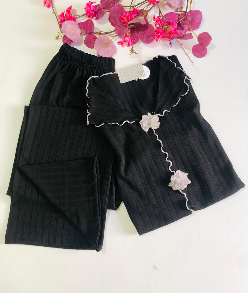 🖤 Pyjama Femme Élégant – Couleur Noir 🖤
