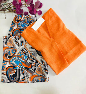 🧡 Pyjama Femme en Rallon – Élégance & Confort en Orange 🧡