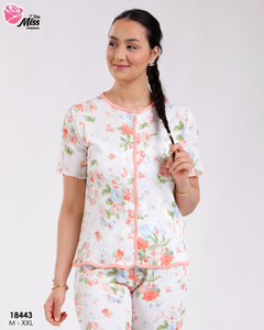 Pyjama Femme Floral – Douceur & Fraîcheur Pastel 🌼