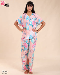 ✨ Pyjama Femme en Rallon – Douceur & Féminité en Rose ✨