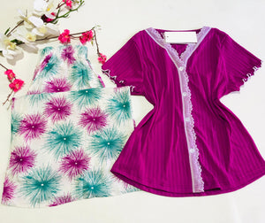 Pyjama Femme Demi-Manches – Confort et Douceur