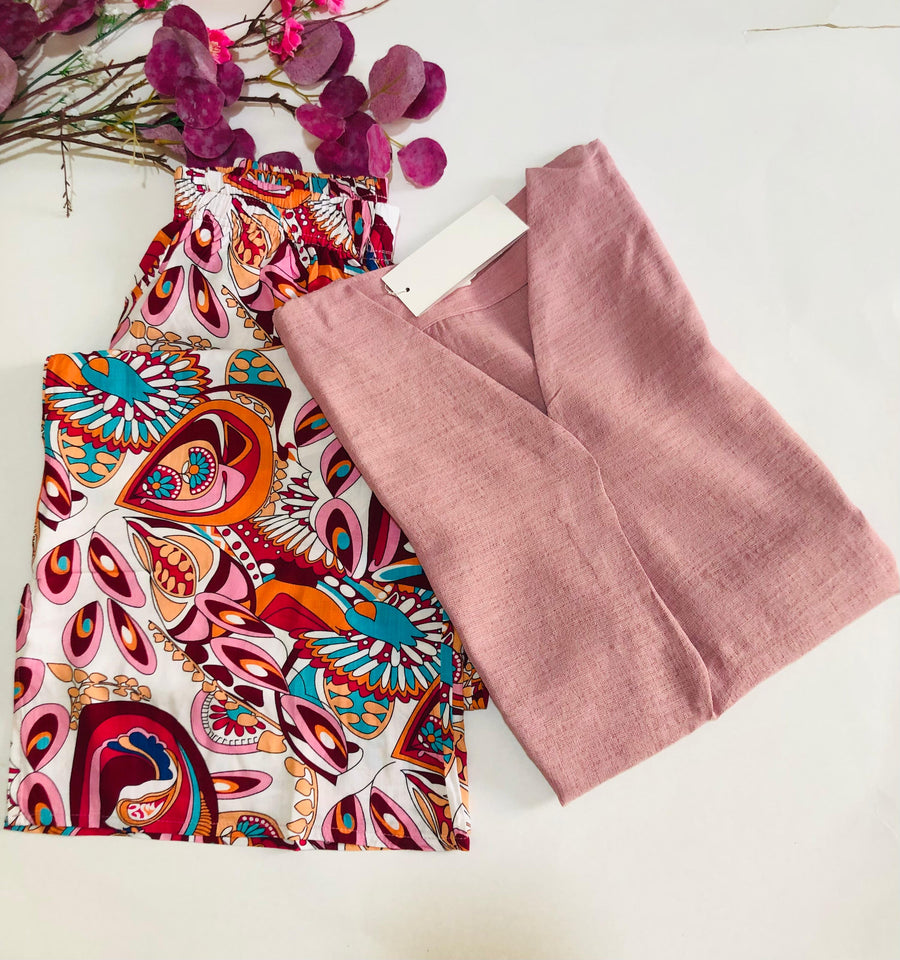 💖 Pyjama Femme en Rallon – Douceur & Féminité en Rose 💖