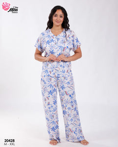 💙 Pyjama Femme en Rallon Bleu – Douceur & Style Élégant 💙