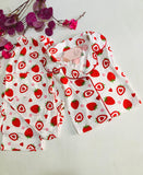 🍓 Pyjama Femme Imprimé Fraises & Cœurs – Douceur et Style pour Vos Nuits