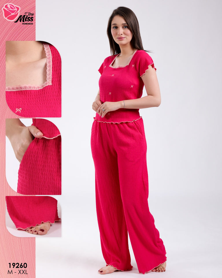 Pyjama Femme en Fibre de Coton – Douceur et Élégance