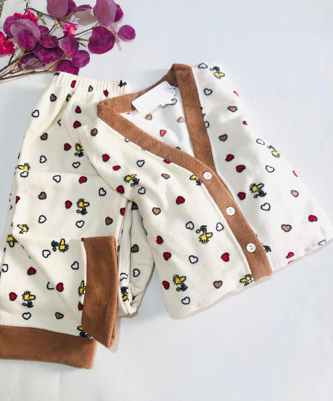 ✨ Pyjama Femme en Polaire Imprimé – Douceur, Chaleur & Style Cozy