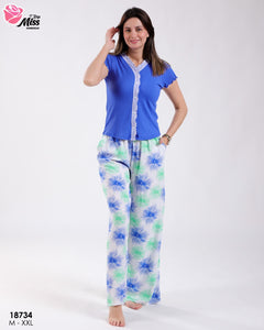 Pyjama Femme Demi-Manches – Confort et Douceur