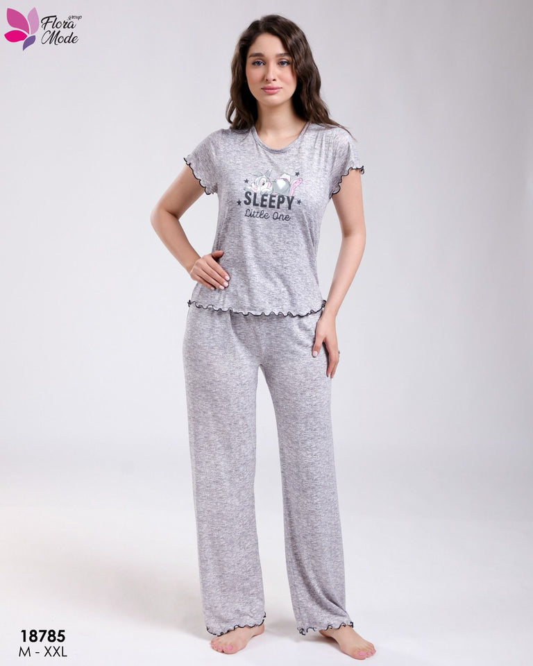 Pyjama Femme Beige "Sleepy Little One"