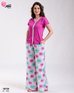 Pyjama Femme Demi-Manches – Confort et Douceur