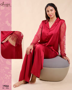 ✨ Pyjama Satin de Soie – Élégance & Confort Absolu