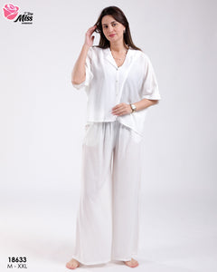 Pyjama Femme "MISS" en Tissu Rallon – Douceur et Élégance