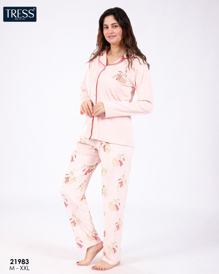 Pyjama velours TRESS – Douceur luxueuse et élégance détendue