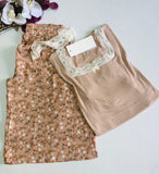 Pyjama Femme Confort et Élégance – Ensemble Haut en Côtes & Pantalon Large Fleuri