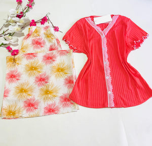 Pyjama Femme Demi-Manches – Confort et Douceur