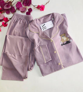 Pyjama Femme en Coton – Douceur & Élégance en Rose 🌸🐻