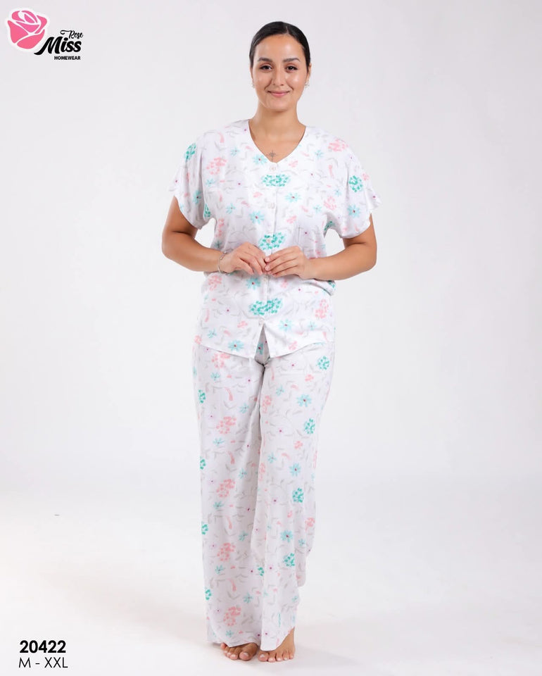 🌸 Pyjama Femme en Rallon – Douceur & Élégance au Quotidien 🌸