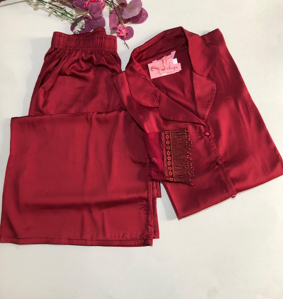 ✨ Pyjama Satin de Soie – Élégance & Confort Absolu