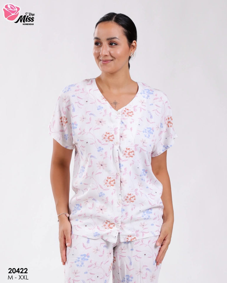 🌸 Pyjama Femme en Rallon – Douceur & Élégance au Quotidien 🌸