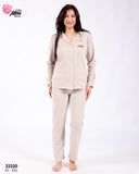 Pyjama Femme en Coton – Élégance & Confort en Gris 🩶🐻