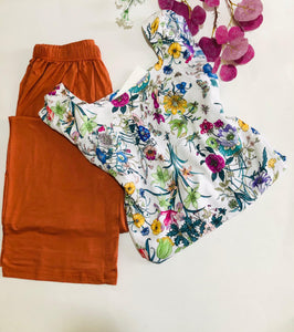 ✨ Pyjama Femme Confort & Élégance – Orange ✨
