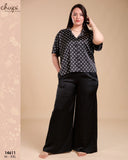 Pyjama Satin Femme Chic – Élégance Nocturne 🖤