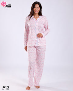 Pyjama Femme Rose Imprimé – Douceur & Élégance au Quotidien 💗