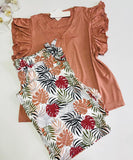 Pyjama Femme Tropical Rose Miss – Fraîcheur & Légèreté au Quotidien