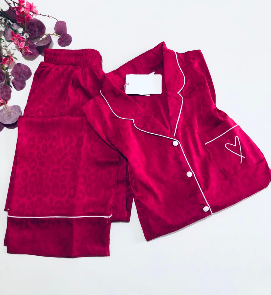 ❤️ Pyjama Femme en Satin de Soie – Rose fuchia Élégant & Sensuel ❤️