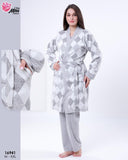 Pyjama Femme 3 Pièces en Gris – Élégance & Douceur 🌙